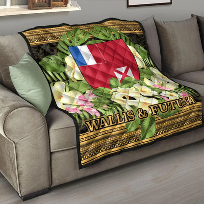 Wallis and Futuna Premium Quilt - Polynesian Gold Patterns Collection