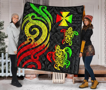 Wallis and Futuna Premium Quilt - Reggae Tentacle Turtle