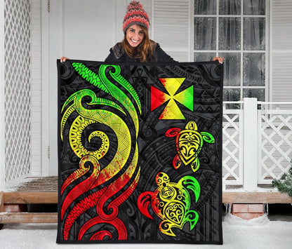 Wallis and Futuna Premium Quilt - Reggae Tentacle Turtle