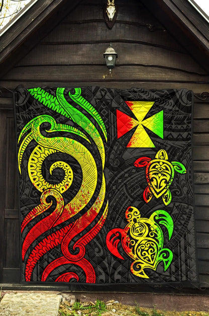 Wallis and Futuna Premium Quilt - Reggae Tentacle Turtle