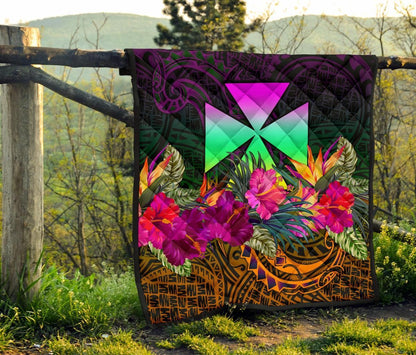 Wallis and Futuna  Premium Quilt - Summer Hibiscus