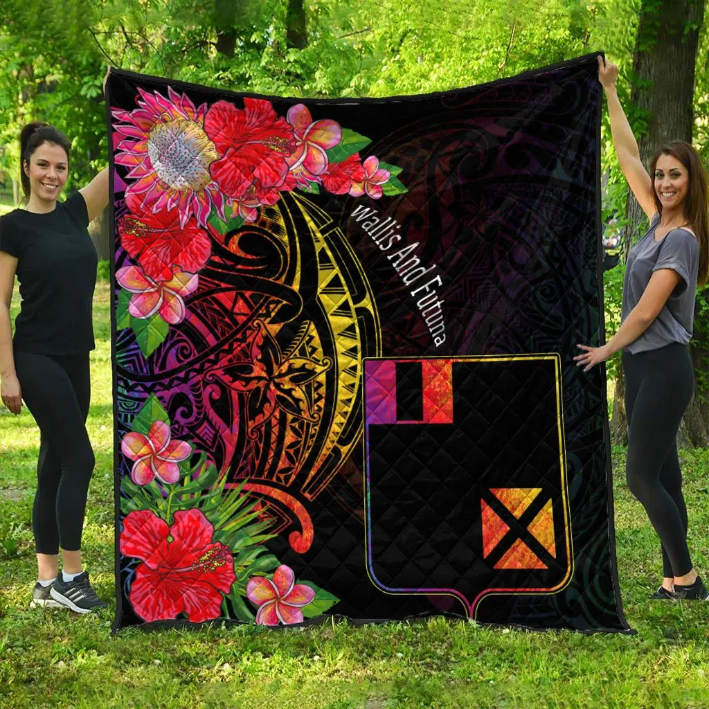 Wallis and Futuna Premium Quilt - Tropical Hippie Style