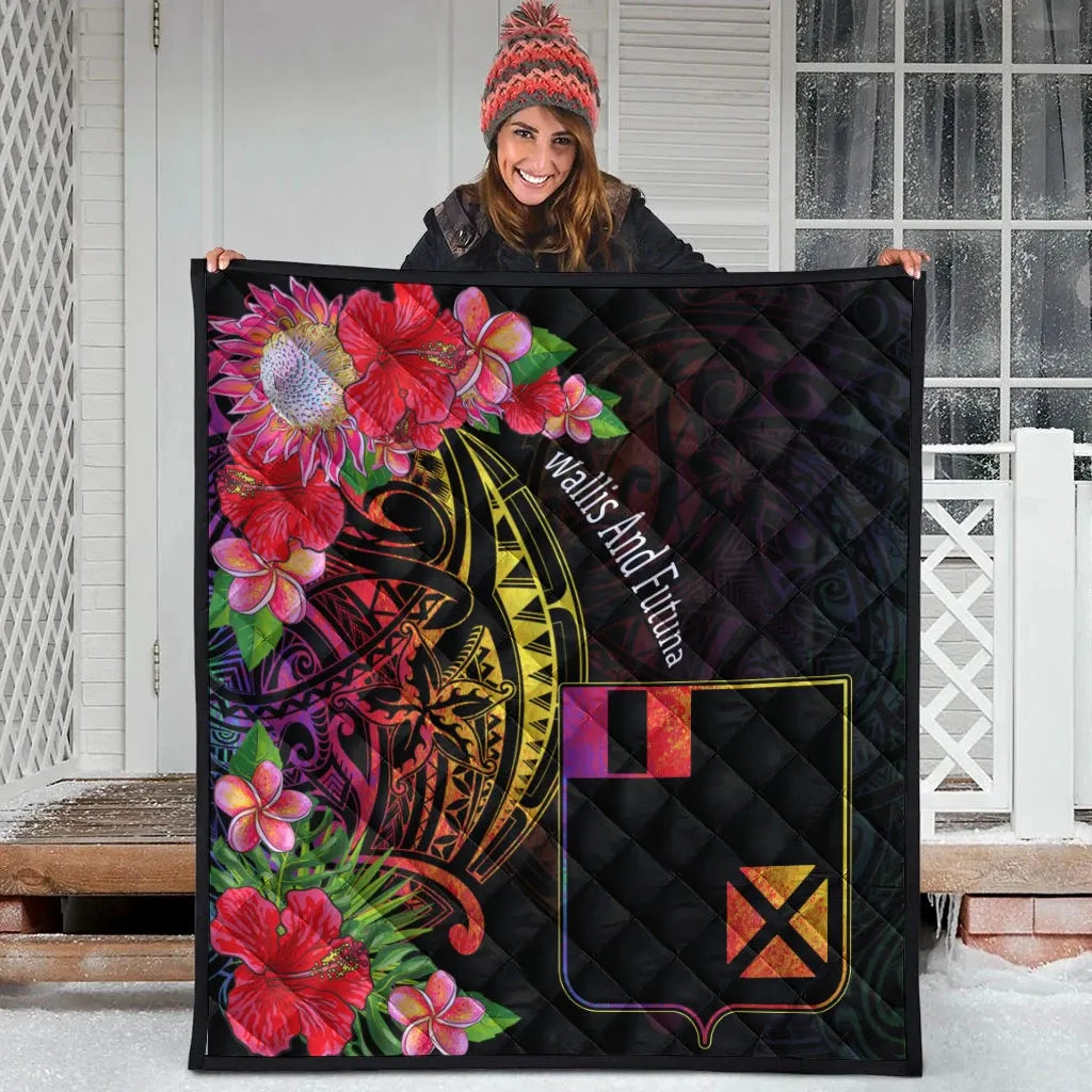 Wallis and Futuna Premium Quilt - Tropical Hippie Style