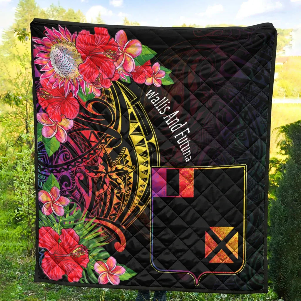 Wallis and Futuna Premium Quilt - Tropical Hippie Style