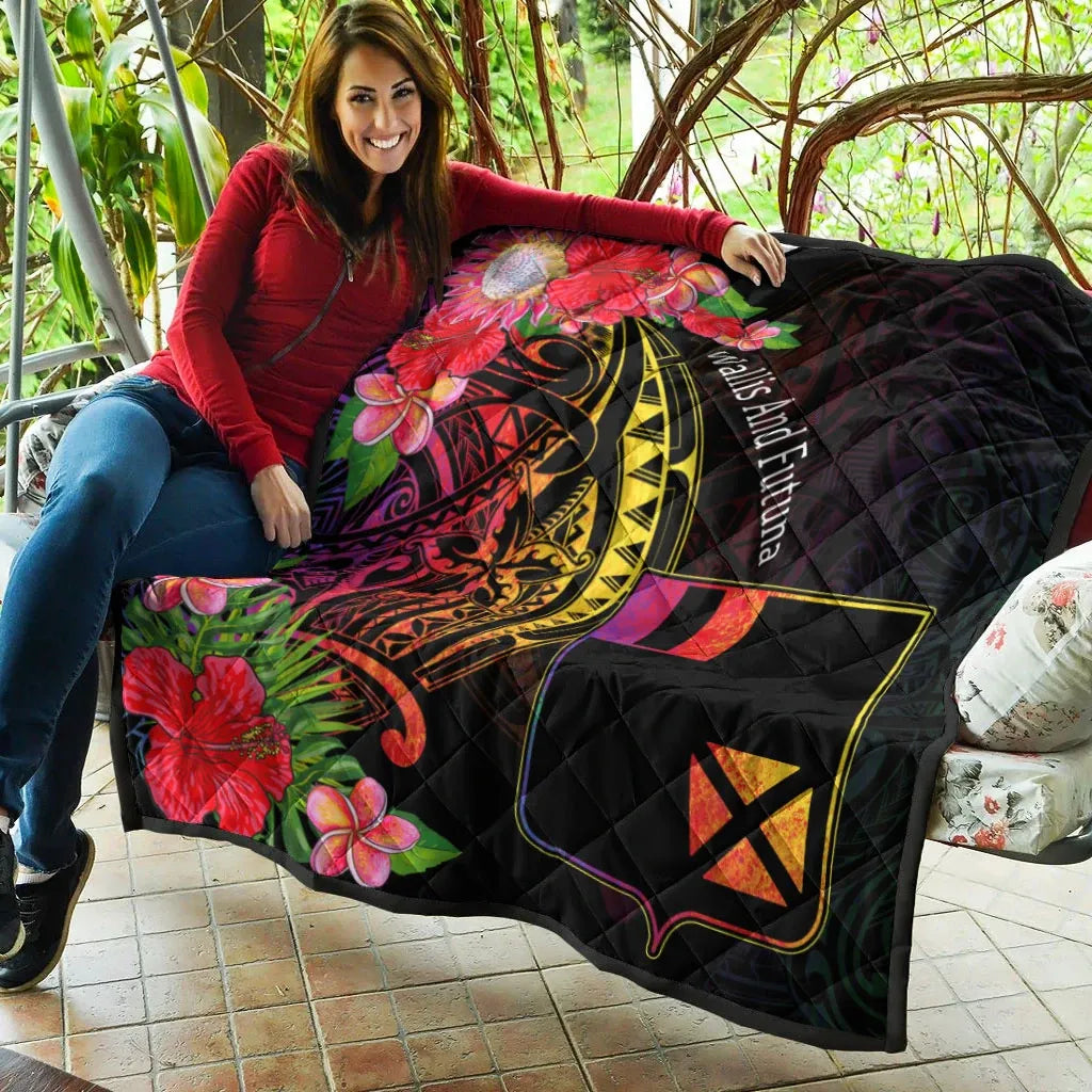 Wallis and Futuna Premium Quilt - Tropical Hippie Style