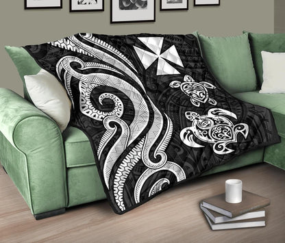 Wallis and Futuna Premium Quilt - White Tentacle Turtle