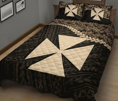 Wallis And Futuna Polynesian Quilt Bed Set Golden Coconut