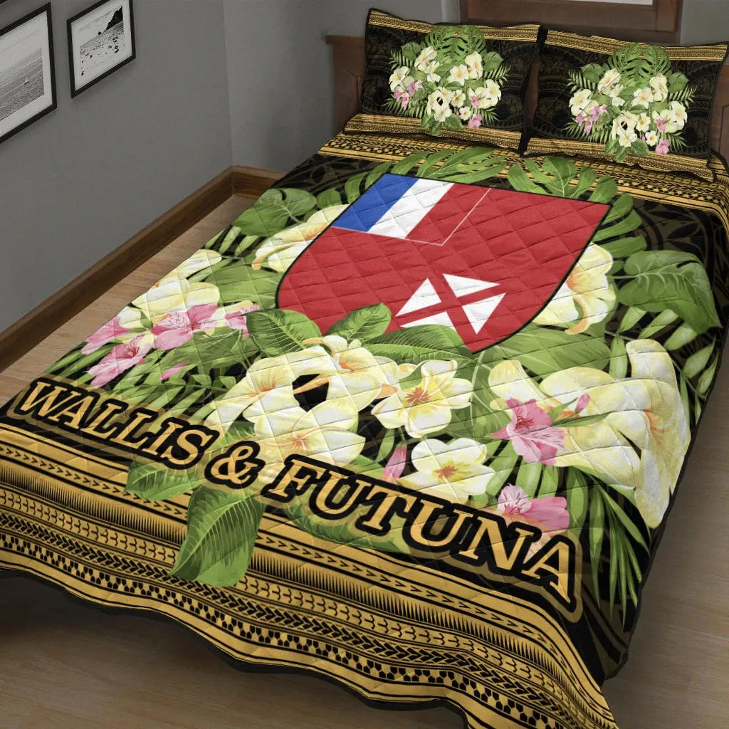 Wallis and Futuna Quilt Bed Set - Polynesian Gold Patterns Collection