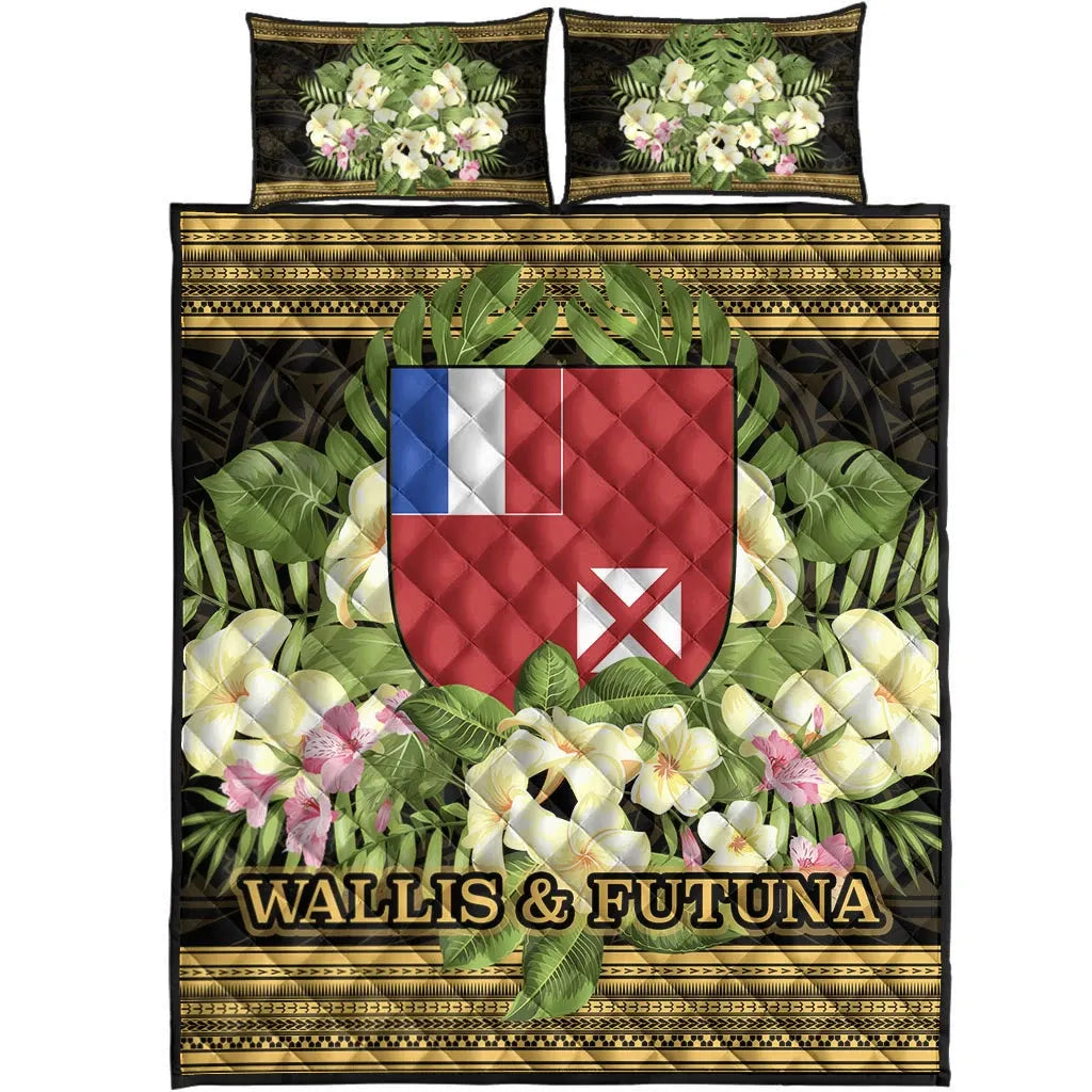 Wallis and Futuna Quilt Bed Set - Polynesian Gold Patterns Collection