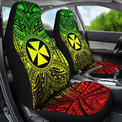 Wallis and Futuna Car Seat Cover - Wallis and Futuna Coat Of Arms Polynesian Reggae Style