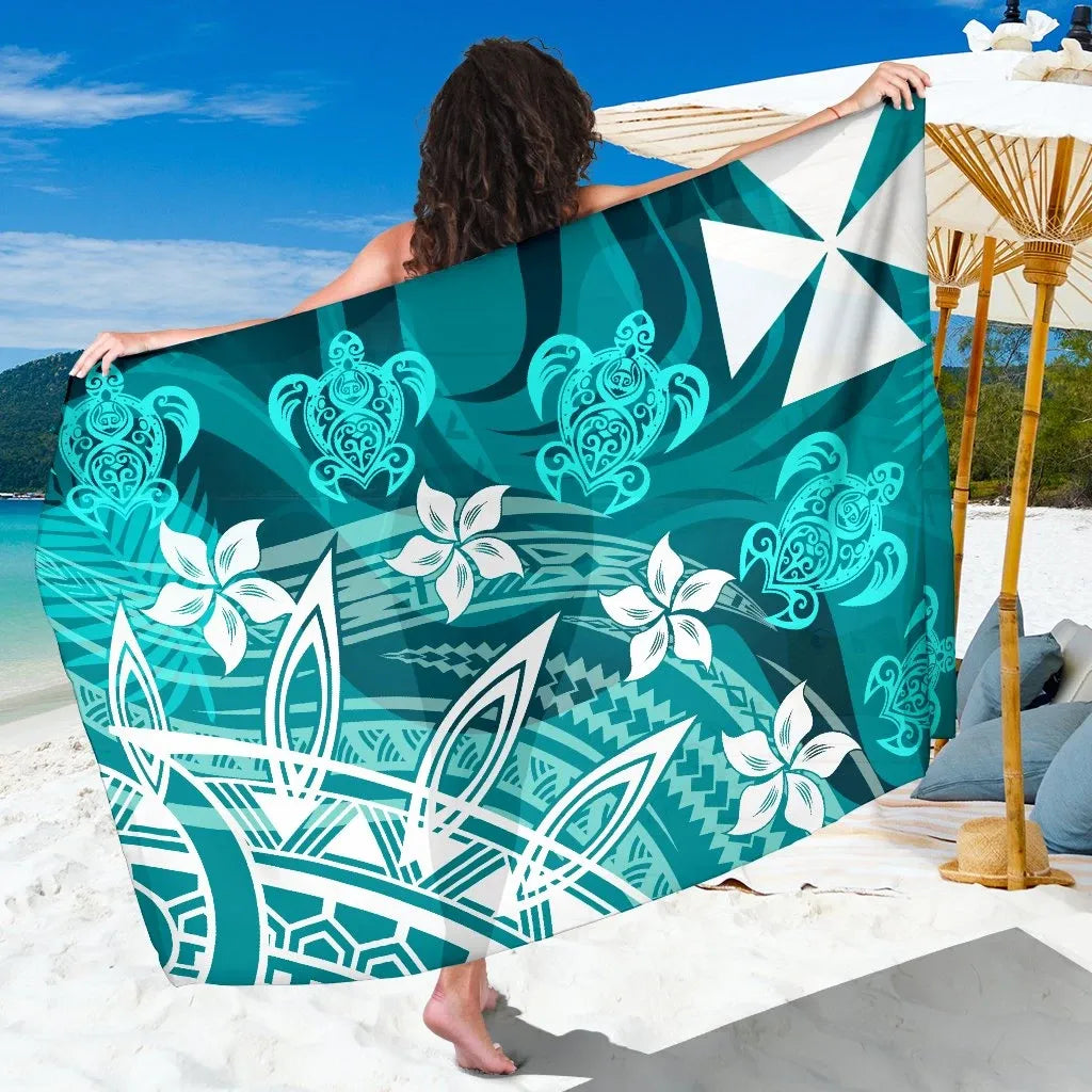 Wallis and Futuna Sarong - Turtle Around Flower