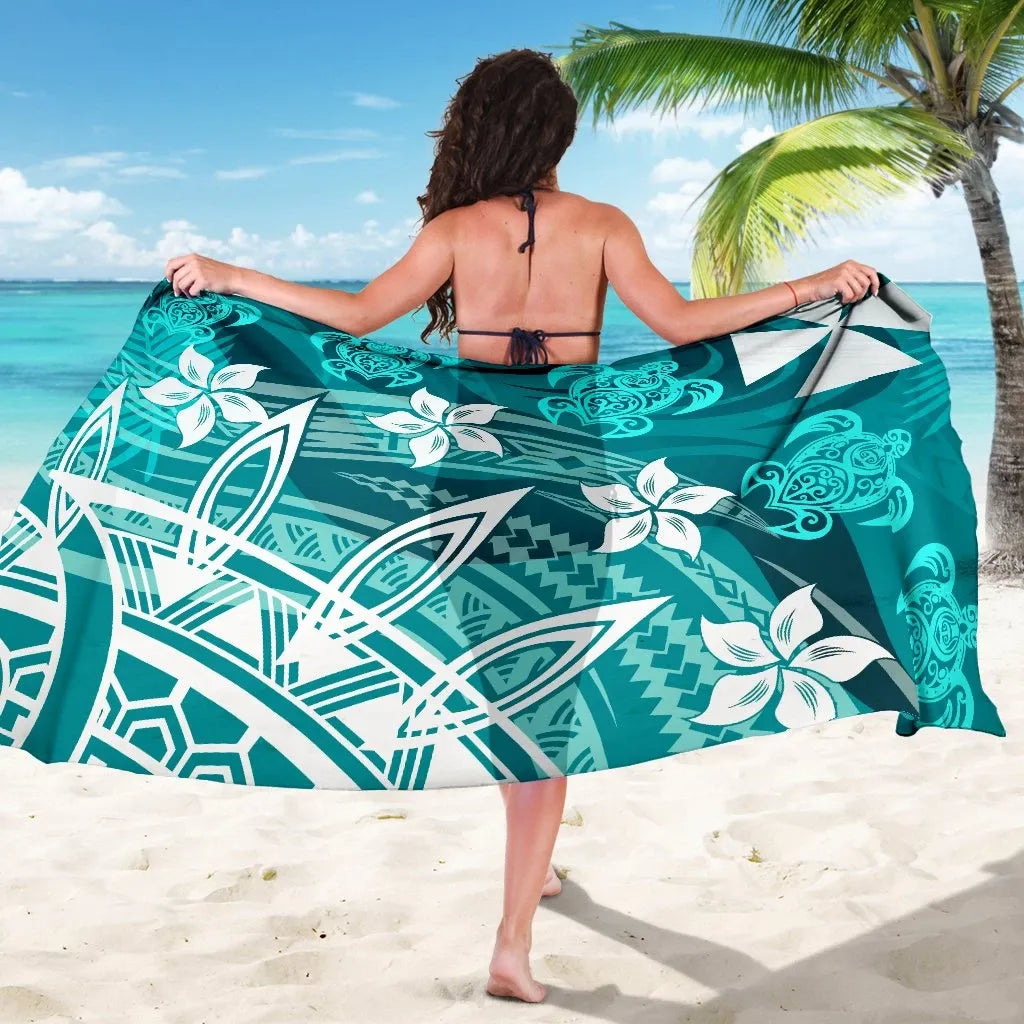 Wallis and Futuna Sarong - Turtle Around Flower