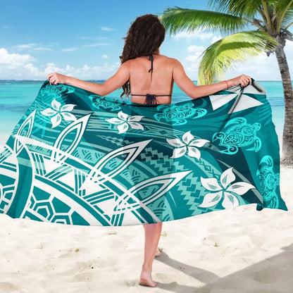 Wallis and Futuna Sarong - Turtle Around Flower