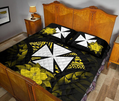 Wallis And Futuna Polynesian Quilt Bed Set Hibiscus Yellow