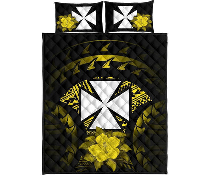 Wallis And Futuna Polynesian Quilt Bed Set Hibiscus Yellow