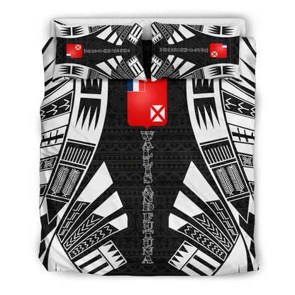 Wallis And Futuna Duvet Cover Set - Polynesian Tattoo
