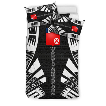 Wallis And Futuna Duvet Cover Set - Polynesian Tattoo