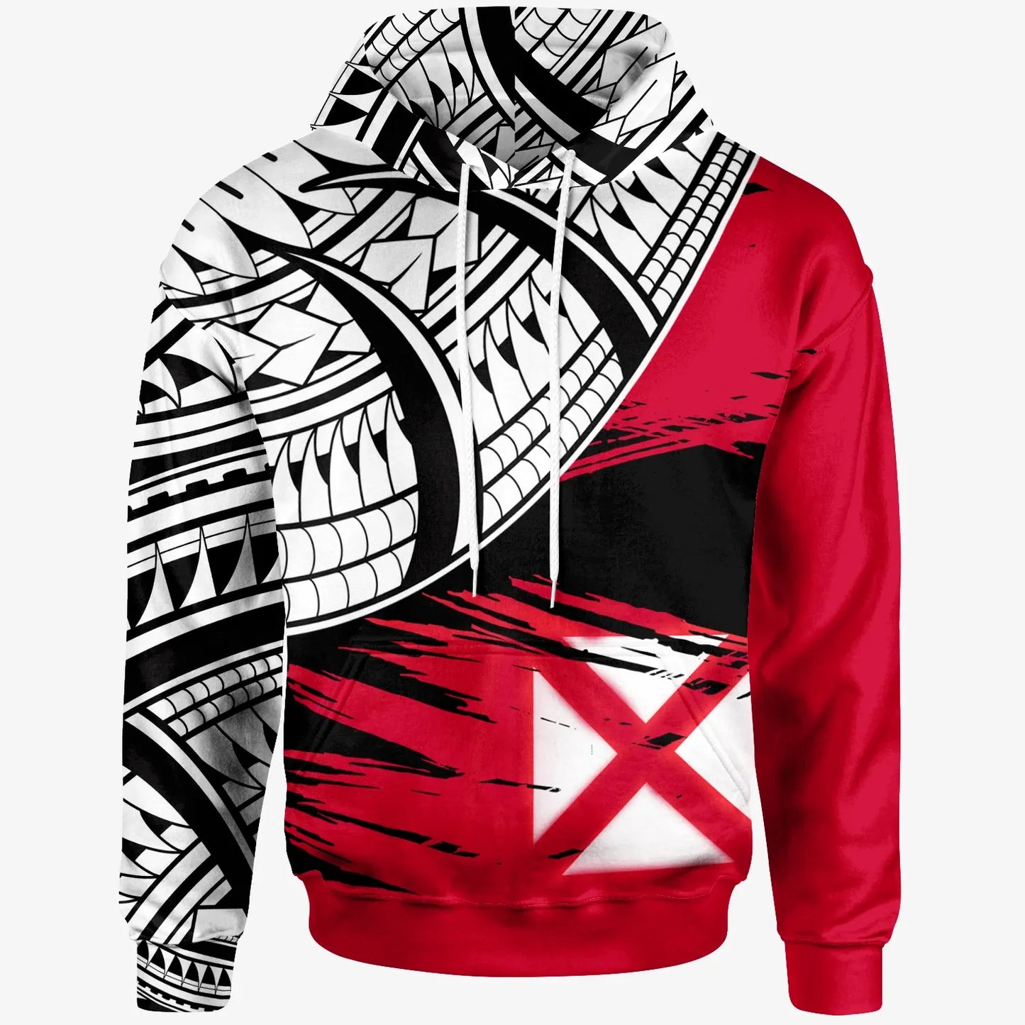 Wallis & Futuna - Custom Personalised Hoodie - Wallis & Futuna Flag Style With Claw Pattern