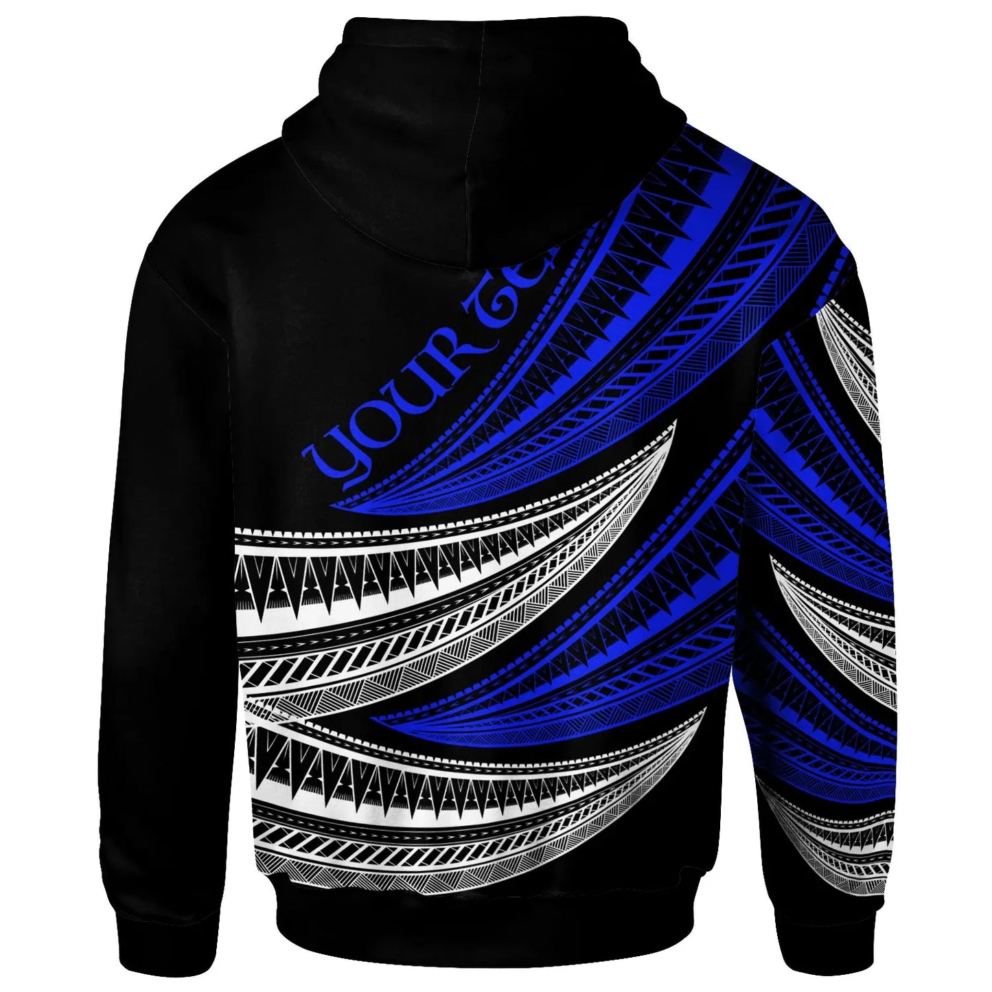 Wallis & Futuna - Custom Personalised Hoodie - Wave Pattern Alternating