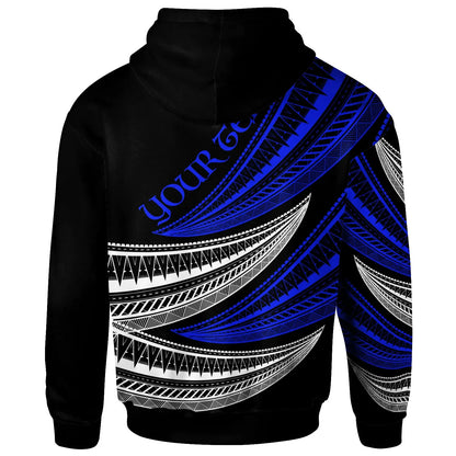 Wallis & Futuna - Custom Personalised Hoodie - Wave Pattern Alternating