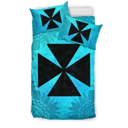 Wallis And Futuna Duvet Cover Set - Wallis And Futuna Coat Of Arms Turquoise