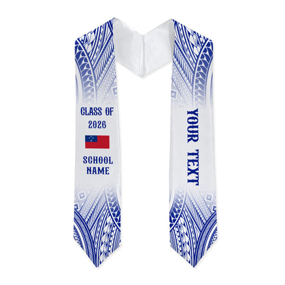 Samoa Graduation Stole Custom 2026 Polynesian Tribal Samoan Flag