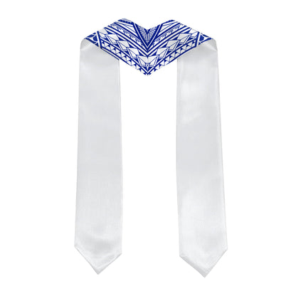 Hawaii Graduation Stole Custom 2026 Polynesian Tribal Blue Hawaiian Flag
