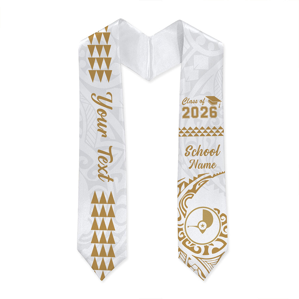 Yap State Graduation Stole Custom Class 2026 Tribal Kakau Style