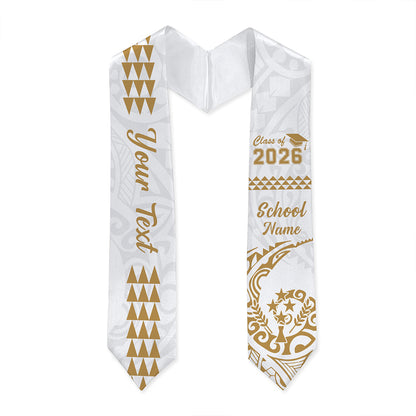 Kosrae Graduation Stole Custom Class 2026 Tribal Kakau Style