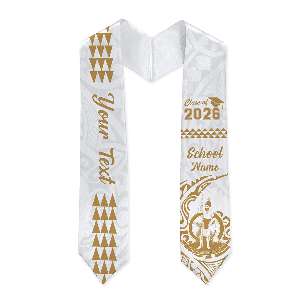 Vanuatu Graduation Stole Custom Class 2026 Tribal Kakau Style