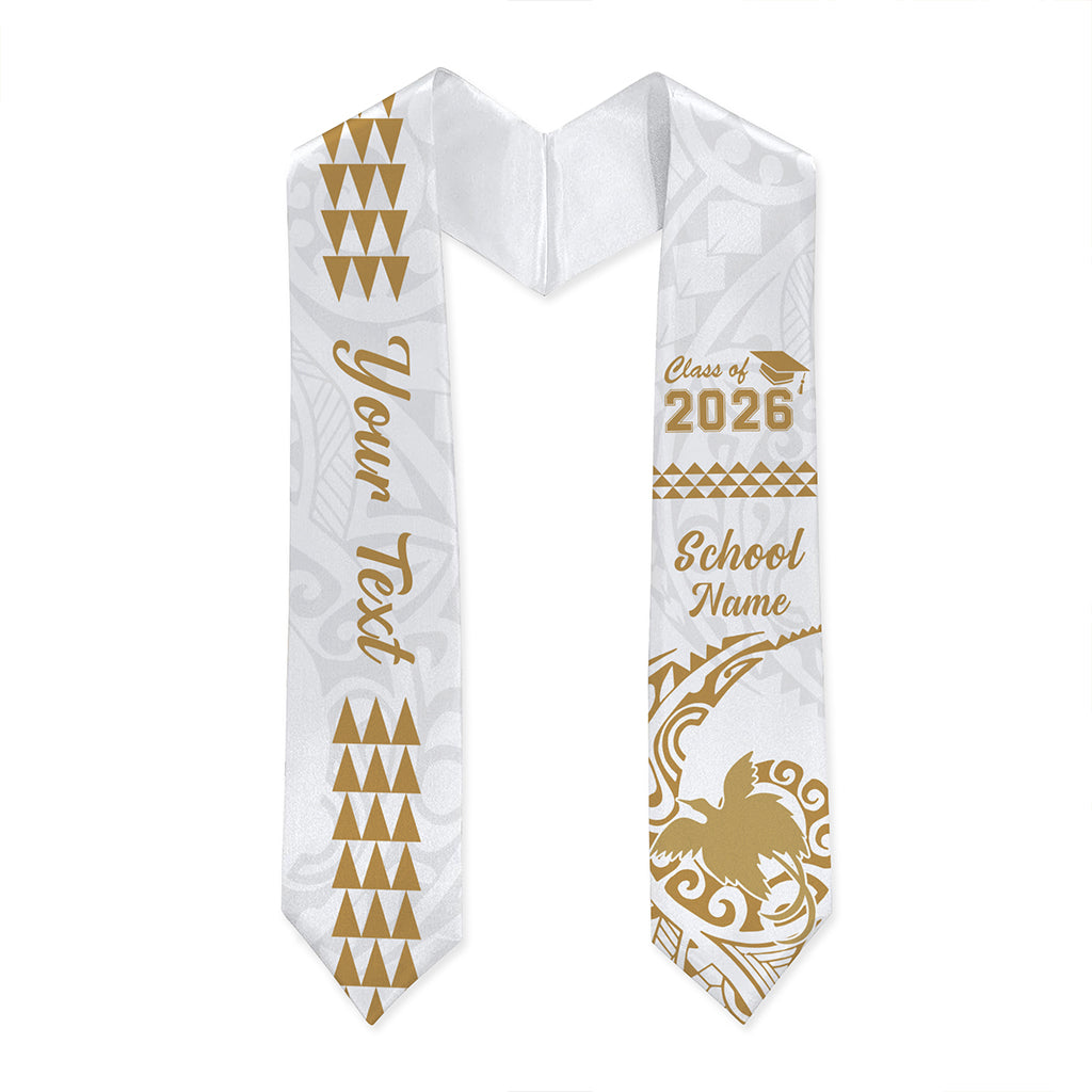 Papua New Guinea Graduation Stole Custom Class 2026 Tribal Kakau Style
