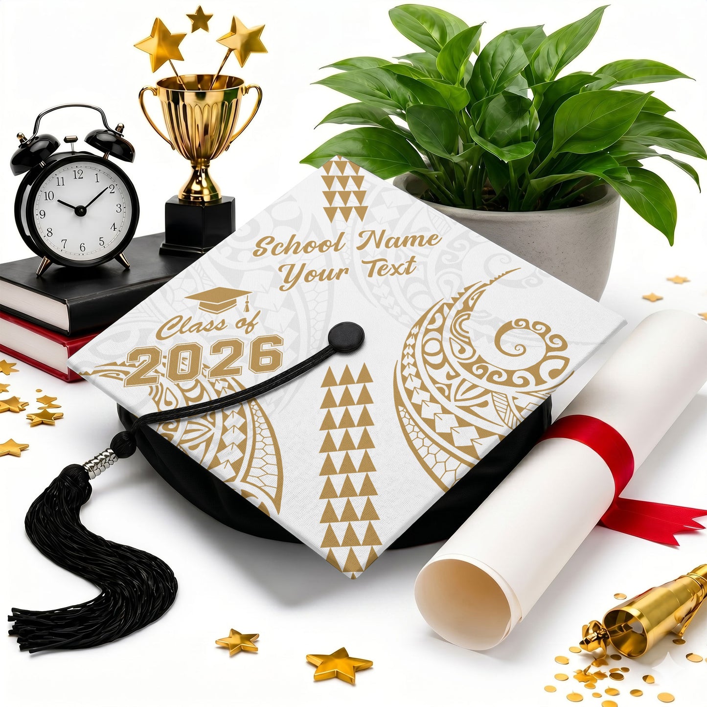 Hawaii Graduation Cap Custom Class 2026 Of Kakau Style