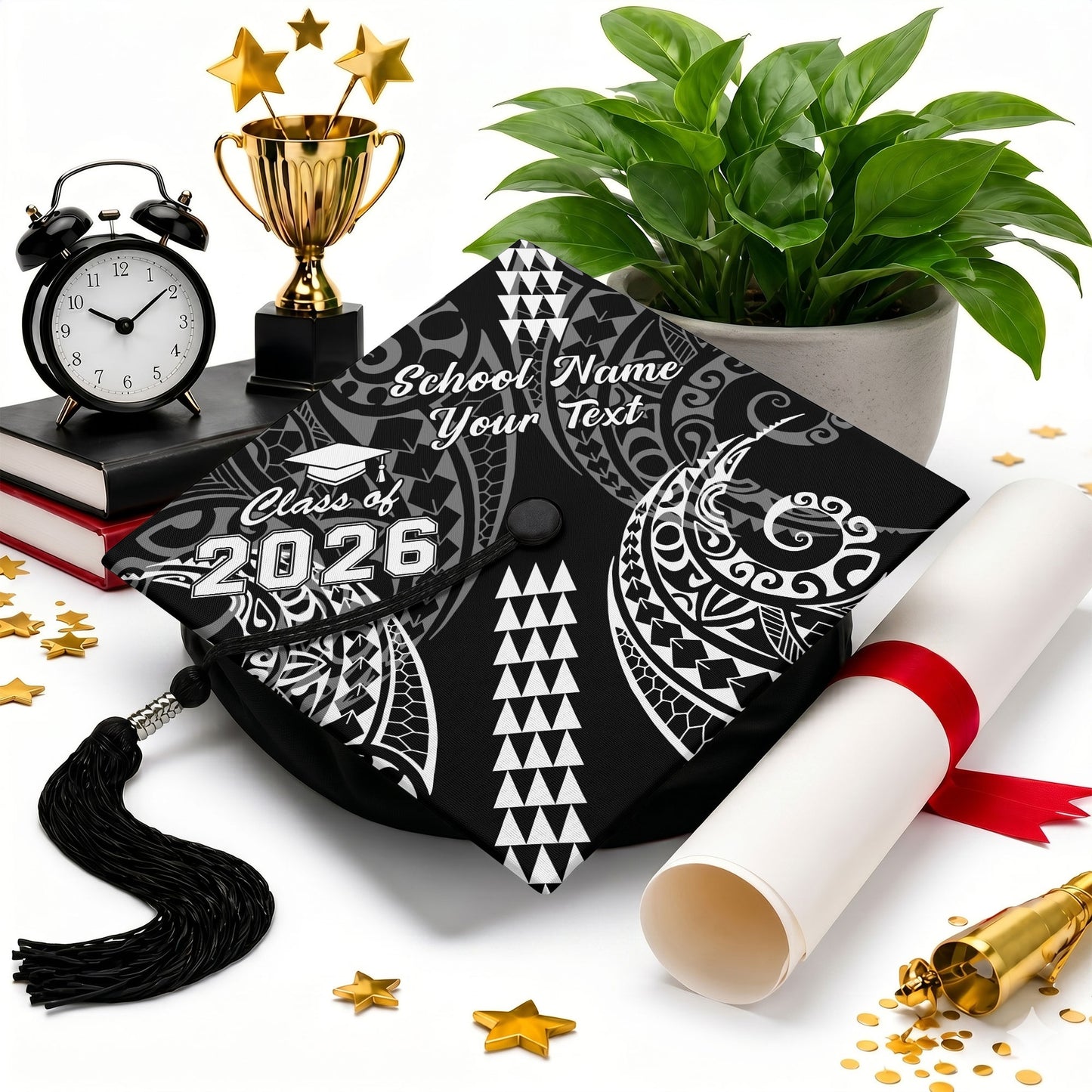 Hawaii Graduation Cap Custom Class 2026 Of Kakau Style