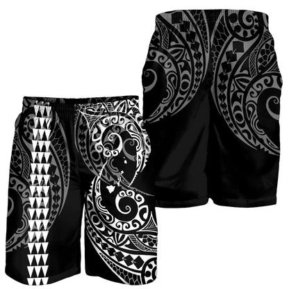 Hawaii Combo Shirts And Shorts Hawaiian Map Kakau Style White