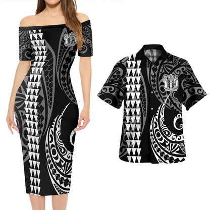 New Zealand Combo Short Sleeve Dress And Shirt Kakau Style White