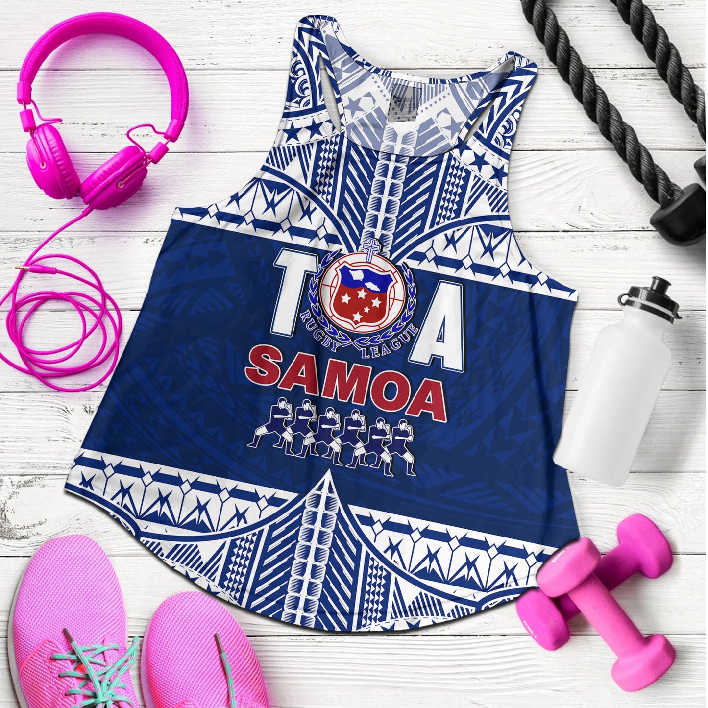 Toa Samoa Rugby Women Tank Siva Tau