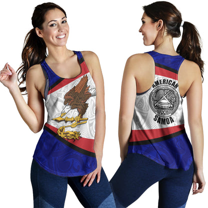 American Samoa Women Tank - American Samoa Polynesian Flag With Coat Of Arms