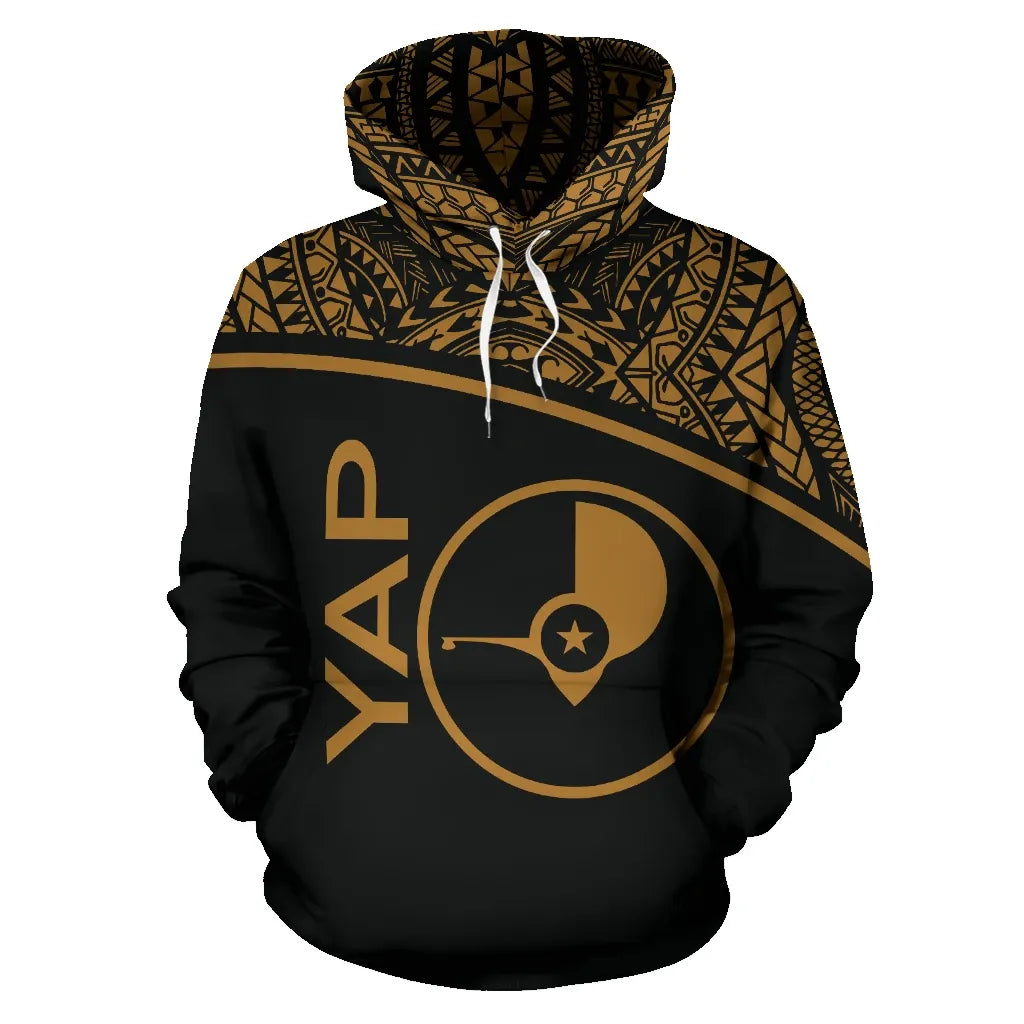 Yap All Over Hoodie - Micronesia Curve Gold Style