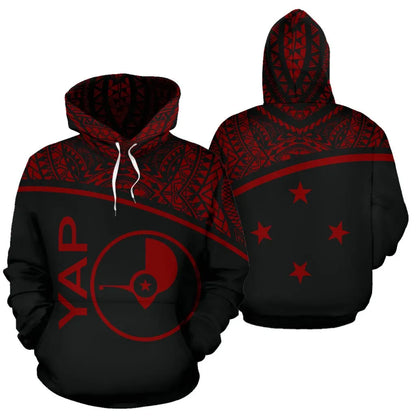 Yap All Over Hoodie - Micronesia Curve Red Style