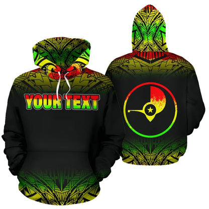 Yap All Over Custom Personalised Hoodie - Micronesian Reggae Fog
