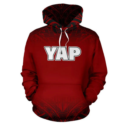 Yap All Over Hoodie - Red Fog Style