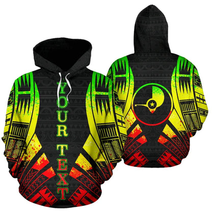 Yap All Over Custom Personalised Hoodie - Reggae Tattoo Style