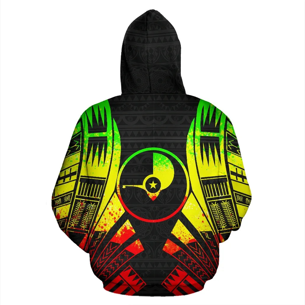 Yap All Over Custom Personalised Hoodie - Reggae Tattoo Style