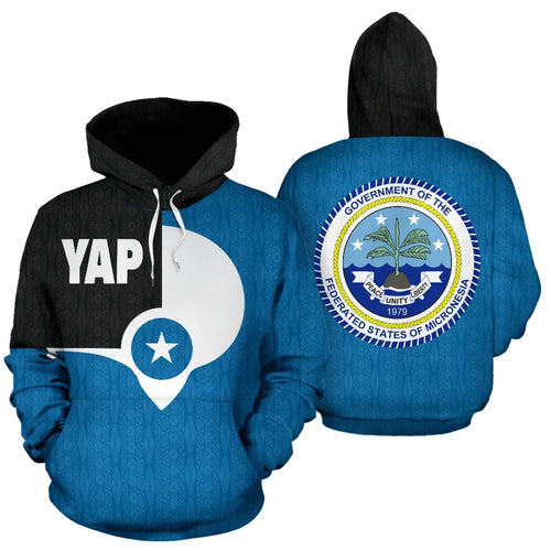Yap All Over Hoodie - Yap Flag Micronesia