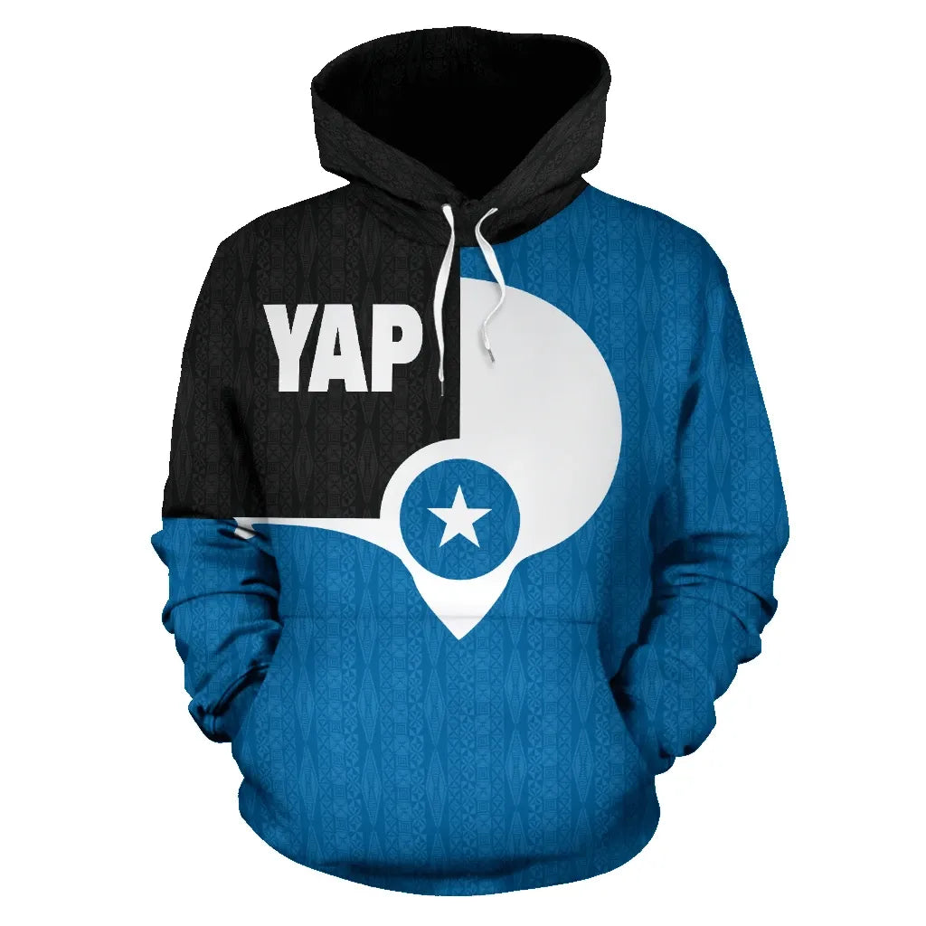 Yap All Over Hoodie - Yap Flag Micronesia