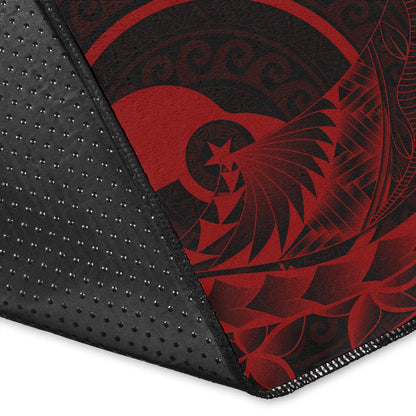 Yap Area Rug - Custom Polynesian Pattern Style Red Color
