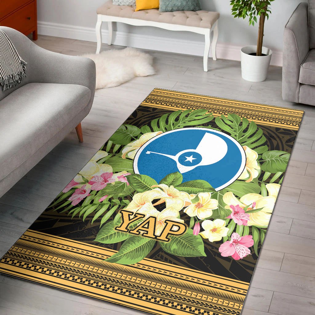 Yap Area Rug - Polynesian Gold Patterns Collection