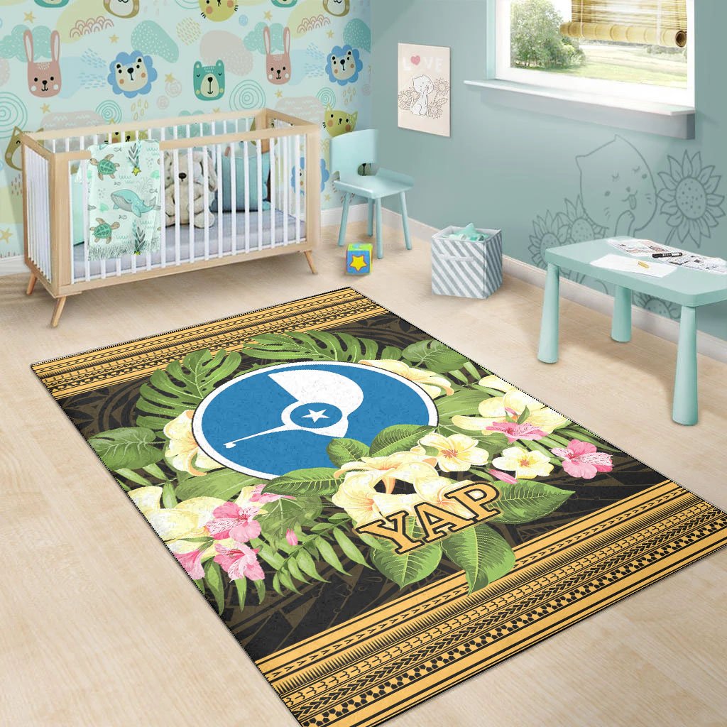 Yap Area Rug - Polynesian Gold Patterns Collection