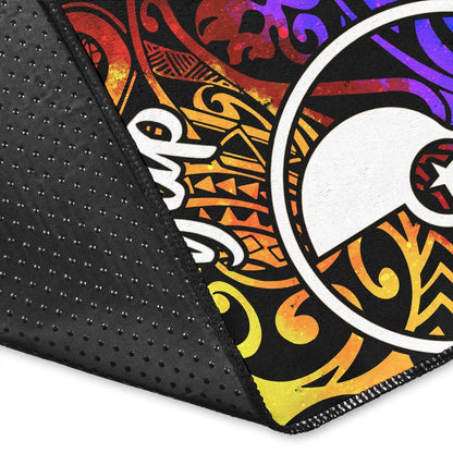 Yap Area Rug - Rainbow Polynesian Pattern