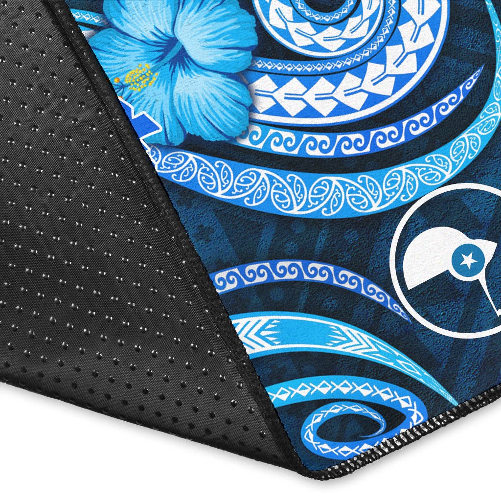 Yap Area Rug - Turtle and Tribal Tattoo Of Polynesian